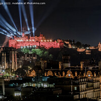 Buy canvas prints of Illuminating Edinburgh's Historic Castle by John Hastings