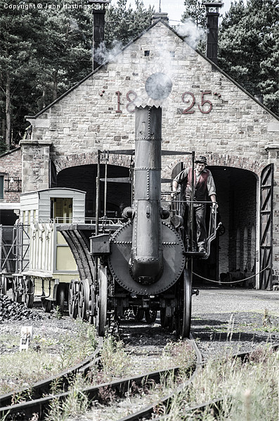 Locomotion No1 at Beamish Picture Board by John Hastings