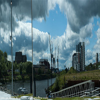Buy canvas prints of Clydeside Reflection by John Hastings