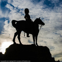 Buy canvas prints of Royal Scots Greys Statue by John Hastings