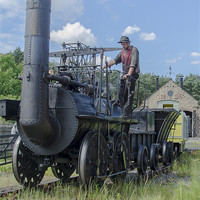 Buy canvas prints of Vintage Steam Train at Beamish by John Hastings