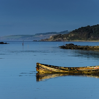 Buy canvas prints of Wreck at Rest,  Maidens Harbour by John Hastings