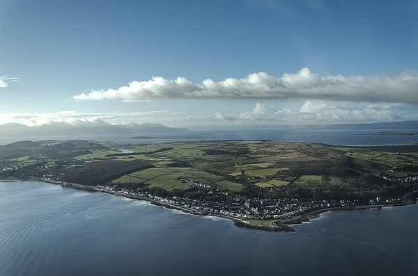 Breathtaking Aerial View of the Isle of Bute Picture Board by John Hastings