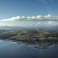 Buy canvas prints of Breathtaking Aerial View of the Isle of Bute by John Hastings