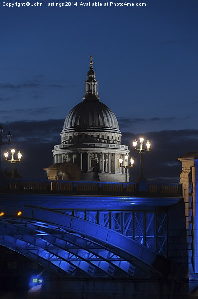 Illuminated Beauty of St Paul's Picture Board by John Hastings