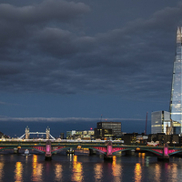 Buy canvas prints of The Shard and Tower Bridge by John Hastings