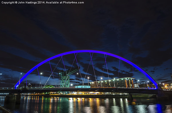 Glasgow's Iconic Squinty Bridge Picture Board by John Hastings