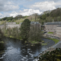 Buy canvas prints of  New Lanark and the River Clyde by John Hastings