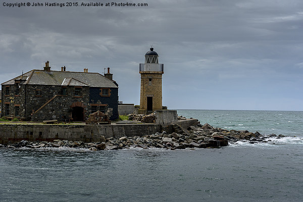  Portpatrick lighthouse Picture Board by John Hastings