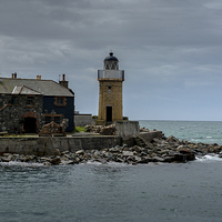 Buy canvas prints of  Portpatrick lighthouse by John Hastings