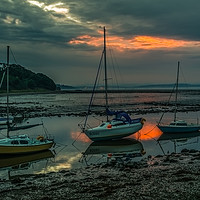 Buy canvas prints of Cramond Harbour Sunset by John Hastings