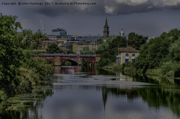 The Clyde heartbeat of Glasgow Picture Board by John Hastings