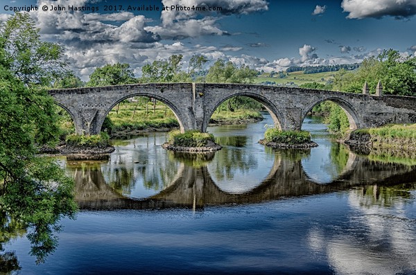 Ancient Bridge of Stirling Picture Board by John Hastings