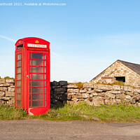 Buy canvas prints of Rundlestone Red Telephone Box Dartmoor by Helen Northcott
