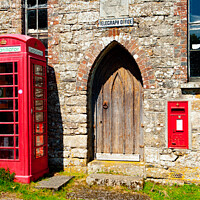 Buy canvas prints of Belstone Red Telephone Box Dartmoor by Helen Northcott