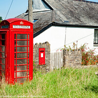Buy canvas prints of Dean Red Telephone Box Dartmoor by Helen Northcott
