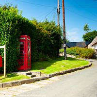 Buy canvas prints of Holne Red Telephone Box Dartmoor by Helen Northcott