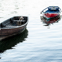 Buy canvas prints of Two Moored Boats by Helen Northcott