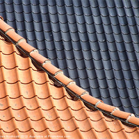 Buy canvas prints of Roof Tiles by Helen Northcott