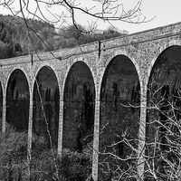 Buy canvas prints of  Shilla Mill Viaduct by Helen Northcott