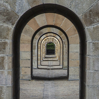 Buy canvas prints of  Receding Arches by Helen Northcott