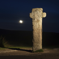 Buy canvas prints of  Nuns Cross after Sunset by Helen Northcott