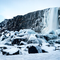 Buy canvas prints of Frozen Waterfall by Nick Hirst