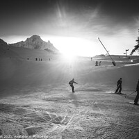 Buy canvas prints of Snowboarder Silhouette by Nick Hirst