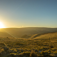 Buy canvas prints of Sunset over the hills by Nick Hirst