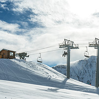 Buy canvas prints of Top of the chairlift by Nick Hirst