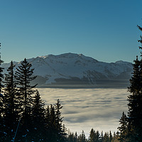 Buy canvas prints of Mountain above the clouds by Nick Hirst