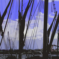 Buy canvas prints of Masts in Maldon by Adrian        J Thompson