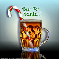 Buy canvas prints of Beer For Santa. by Gary Barratt