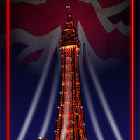 Buy canvas prints of Blackpool Tower Toffee Apple Red by Gary Barratt