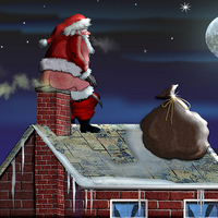 Buy canvas prints of Santa Clause Is Comin by Gary Barratt