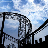 Buy canvas prints of Roller Coaster Shapes of Blackpool by Gary Barratt