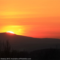 Buy canvas prints of Sunset over Malvern by Terence Downey