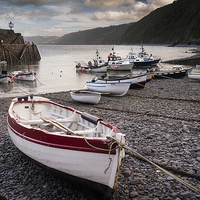 Buy canvas prints of Clovelly Beach Harbour by Adam Payne