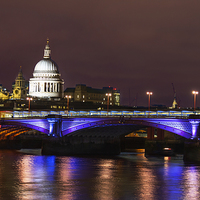 Buy canvas prints of Illumination of St Pauls Cathedral by Adam Payne