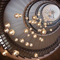 Buy canvas prints of Chandelier of Spiralling Light by Adam Payne