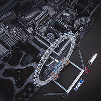 Buy canvas prints of London Eye from Above by Adam Payne