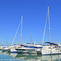Buy canvas prints of Boats in Port by Fine art by Rina