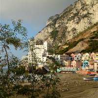 Buy canvas prints of Catalan Bay, Gibraltar by Fine art by Rina