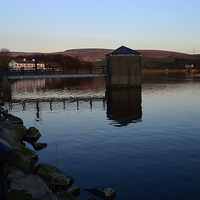 Buy canvas prints of Hollingworth Lake by Fine art by Rina