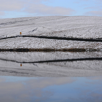 Buy canvas prints of Dovestone reservoir, Moor reflections by Fine art by Rina
