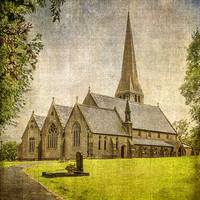 Buy canvas prints of  Christ Church, Healey  by Fine art by Rina