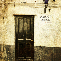 Buy canvas prints of  Gibraltar, Police district office by Fine art by Rina