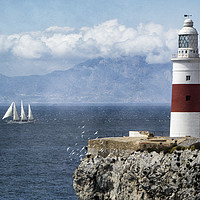 Buy canvas prints of Trinity Lighthouse, Gibraltar by Fine art by Rina