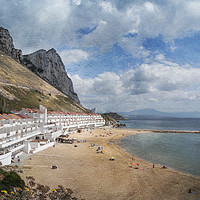 Buy canvas prints of Sandy Bay, Gibraltar by Fine art by Rina