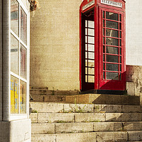 Buy canvas prints of Red Phone Box by Fine art by Rina